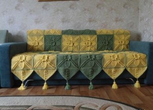 flower squares throw crochet