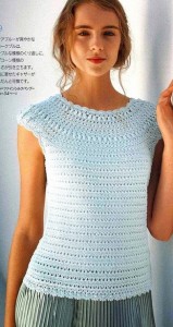 Round Yoke Crochet top Pattern