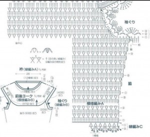 Round Yoke Crochet top Pattern 3