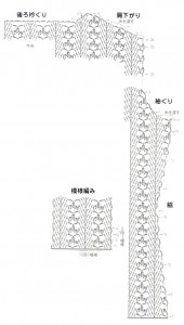 black eyelet cardigan crochet pattern diagram 1