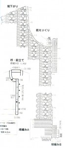 black eyelet cardigan crochet pattern diagram