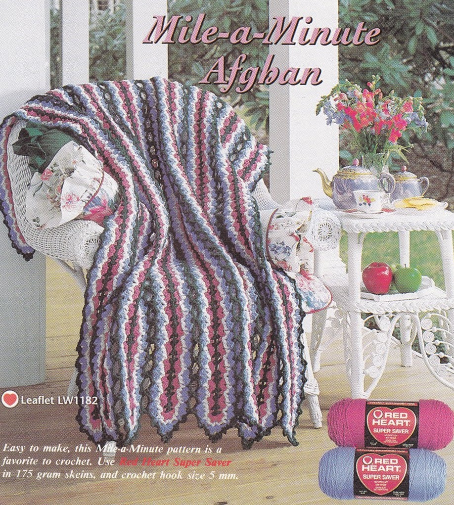 Free Mile A Minute Afghan Crochet Patterns Jacinsea