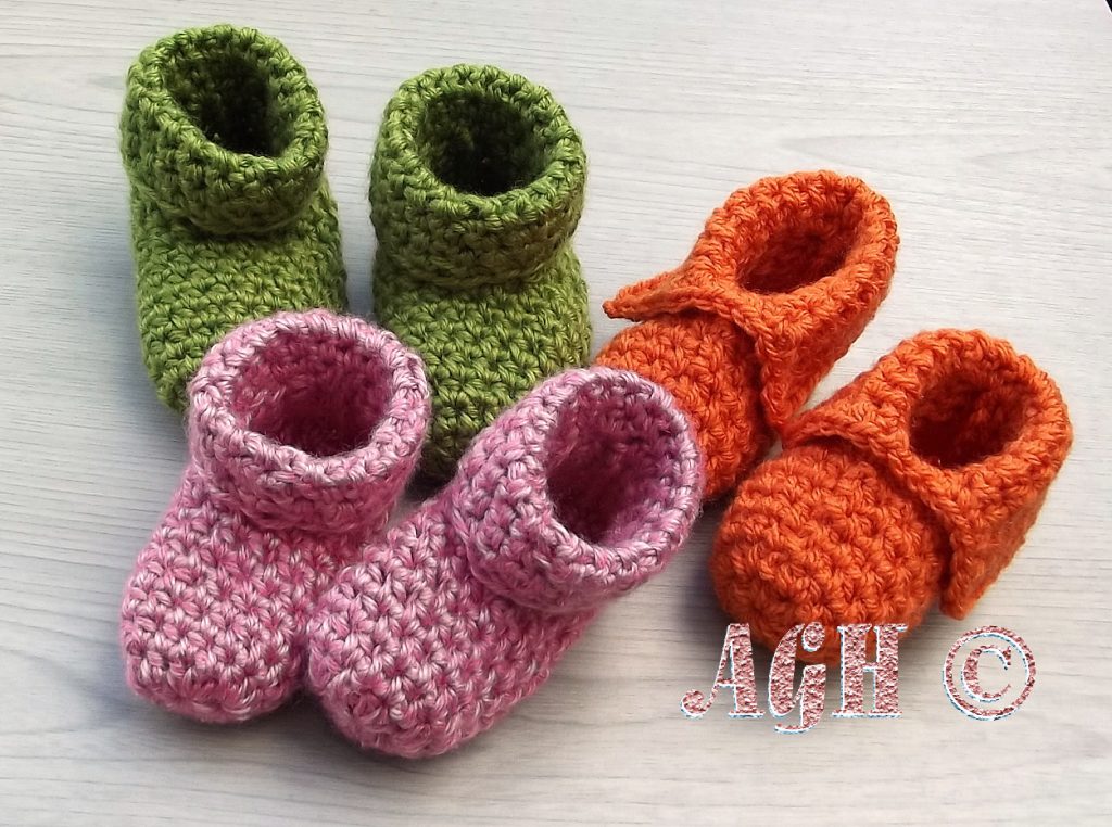 Easiest Crochet Booties 0-6 months; 6-12 months