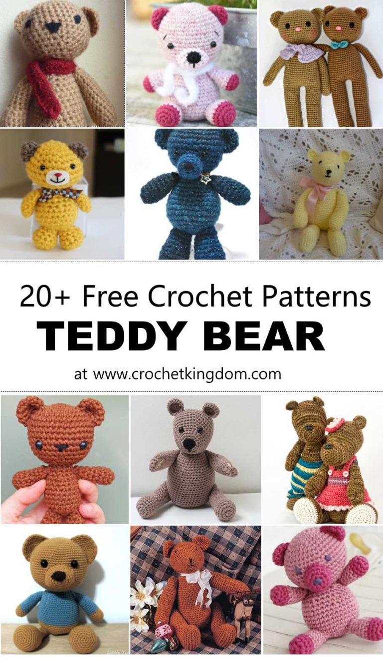 20+ Free Crochet Teddy Bear Patterns ⋆ Crochet Kingdom