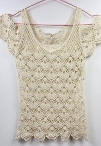 Shell and Open Shoulder Crochet Top ⋆ Crochet Kingdom