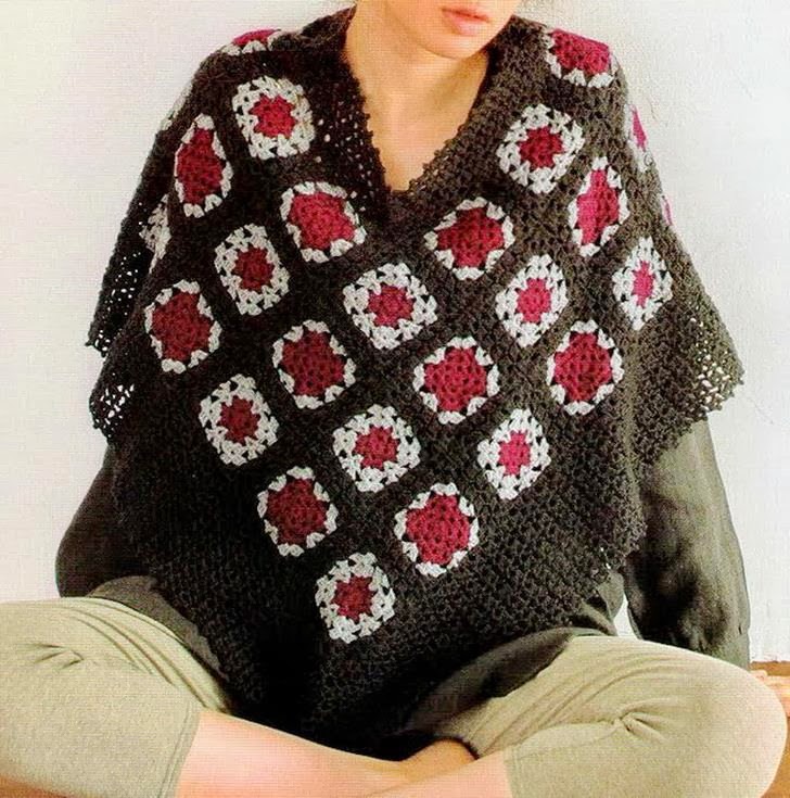 Free Granny Crochet Poncho Pattern ⋆ Kingdom