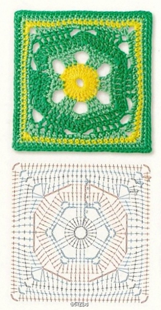 Hexagon in a Square Crochet ⋆ Crochet Kingdom