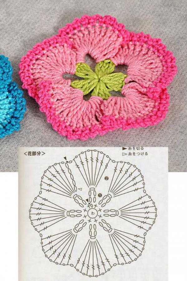 Fan Petal Crochet Flower Pattern ⋆ Crochet Kingdom