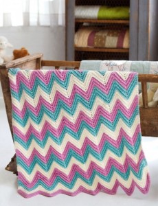 Caron Zig Zag Baby Blanket Crochet Free ⋆ Crochet Kingdom