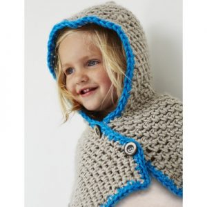 Bernat Hooded Cowl Free Crochet Pattern for Kids ⋆ Crochet Kingdom