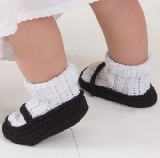 crochet mary jane shoes