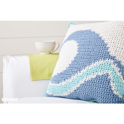 Catch a Wave Crochet Pillow Free Intermediate Pattern