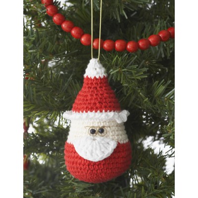 Santa Ornament Free Easy Home Decor Crochet Pattern