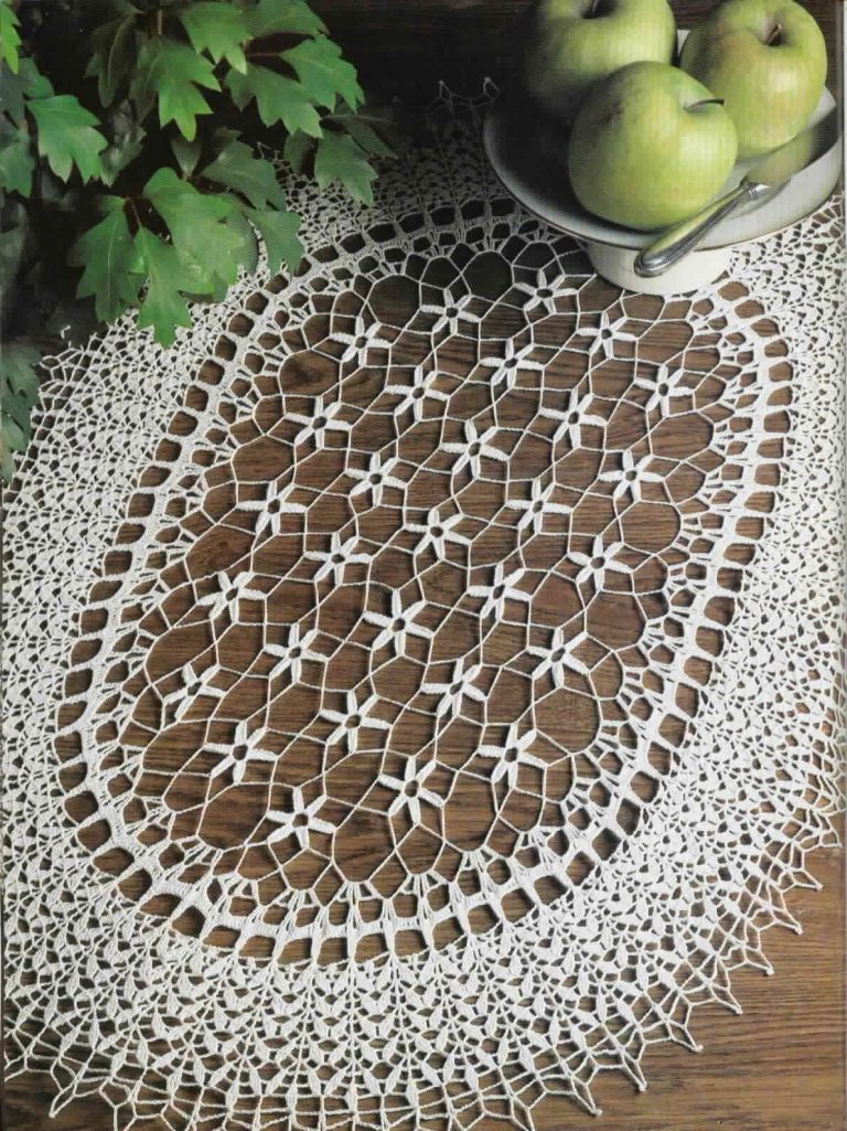 Floral Oval Doily Crochet Pattern ⋆ Crochet Kingdom