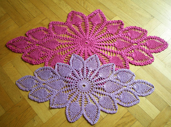 Diamond Oval Pineapple Doily Free Pattern Diagram Crochet Kingdom