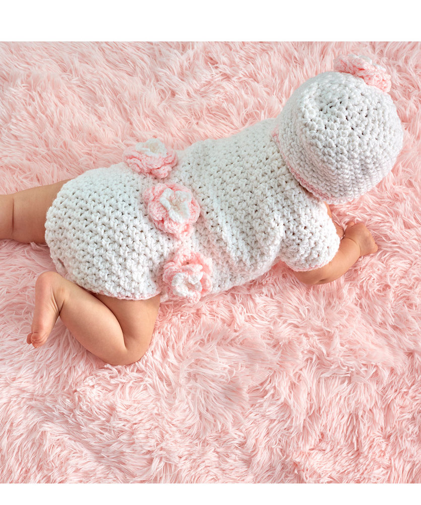 Floral Onesie & Hat Free Baby Crochet Pattern 2 ⋆ Crochet Kingdom