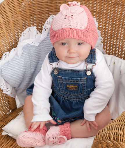 Bunny Hat & Booties crochet