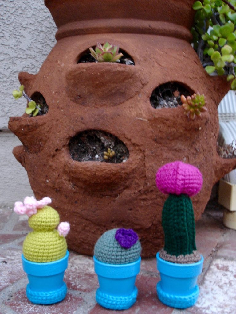 Mini Crocheted Cactus Garden Free Pattern