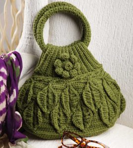 Crochet Leaf Bag Pattern ⋆ Crochet Kingdom