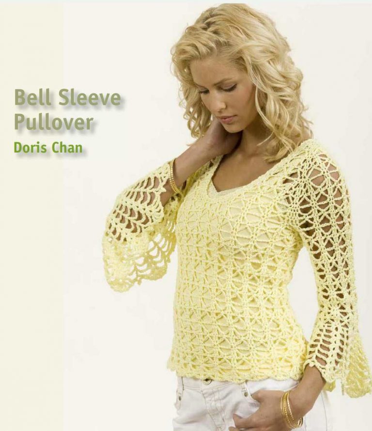 Free Crochet Pattern for a Bell Sleeve Pullover ⋆ Crochet Kingdom