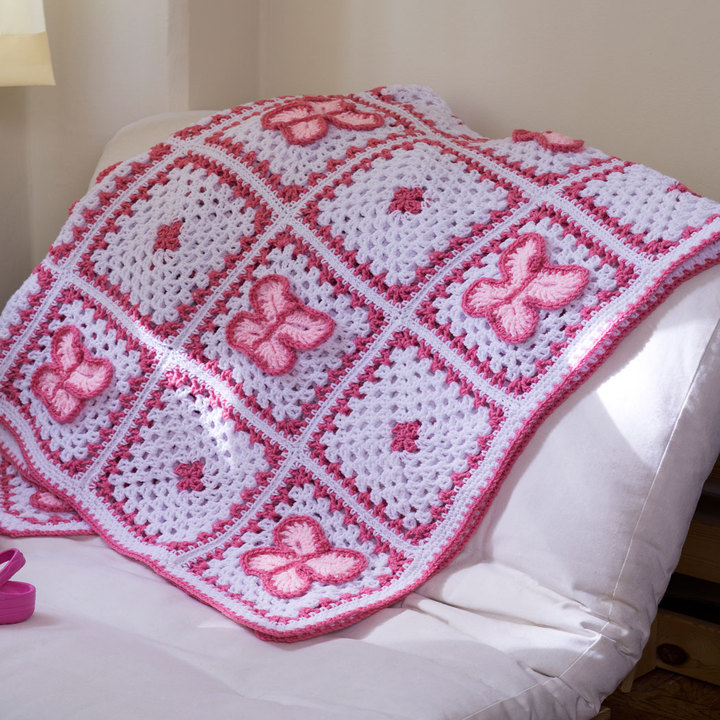 Free Pattern for a Crochet Butterfly Throw