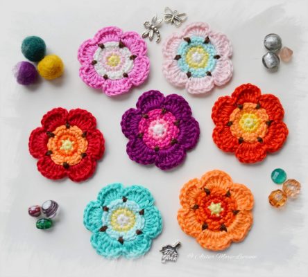 Free Crochet Pattern for Little Flowers Never Worry Easy Flowers