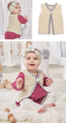 Free Crochet Pattern for a Classic Baby Vest to Download