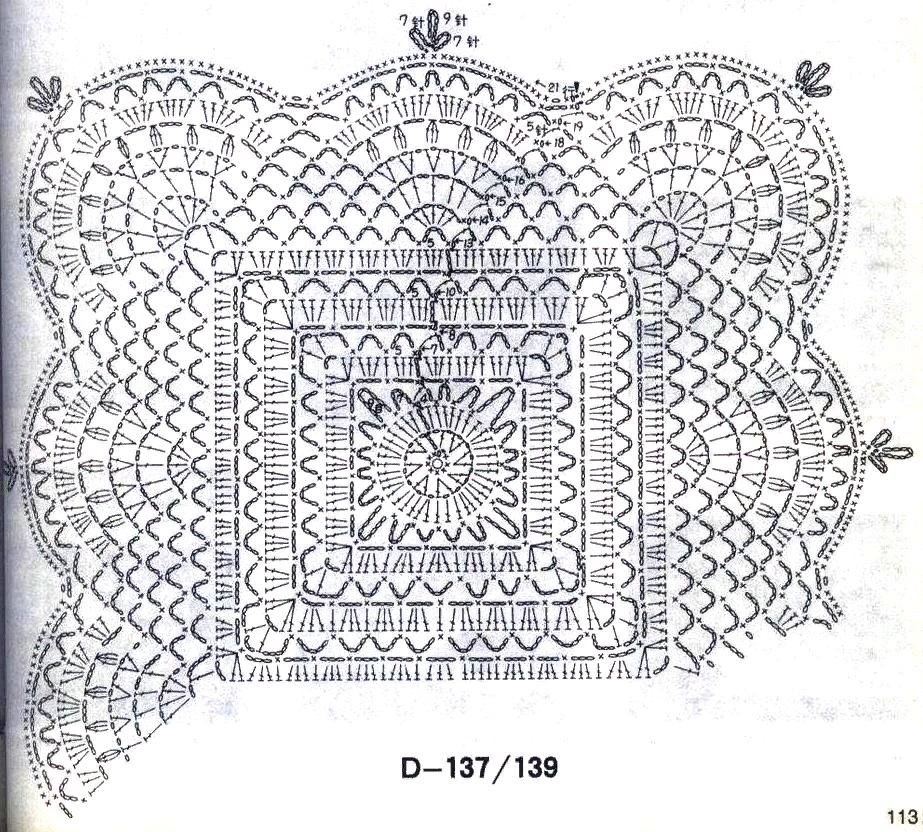 Square Crochet Doily Patterns With Diagrams Crochet Kingdom