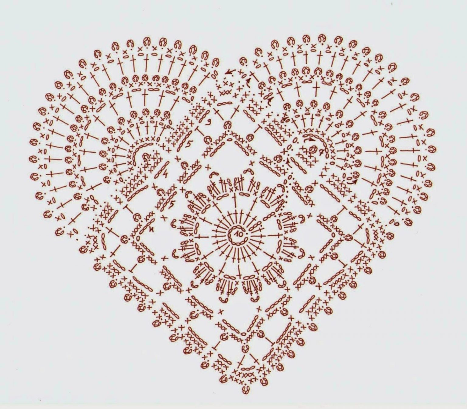 Free Crochet Diagram Motifs For Hearts ⋆ Crochet Kingdom 3093