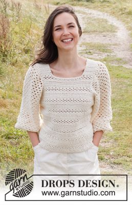 Free Ladies Lace Puffed Sleeve Top Crochet Pattern ⋆ Crochet Kingdom