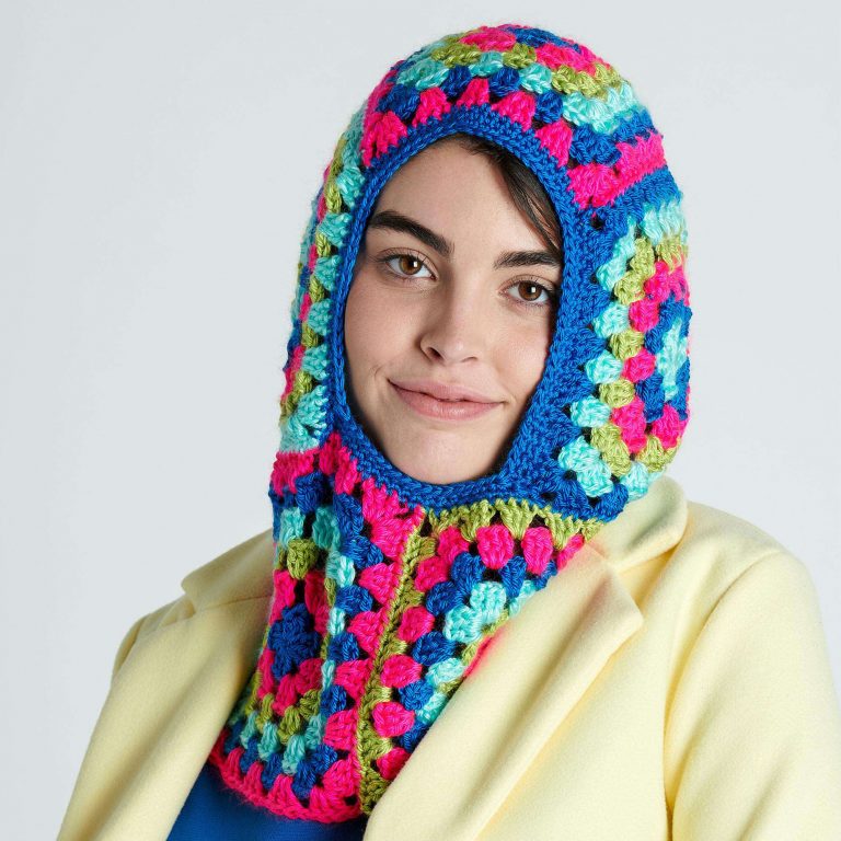 Free Crochet Pattern for Granny Square Balaclava ⋆ Crochet Kingdom