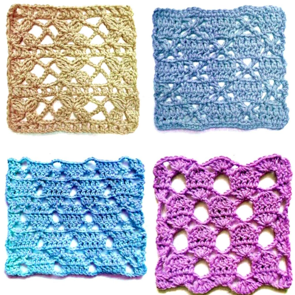 Crochet stitch set eyelets