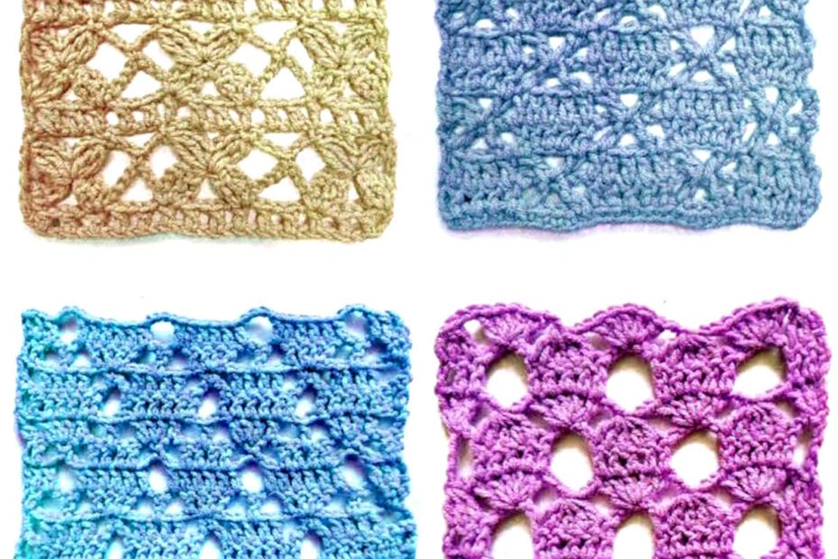 Crochet stitch set eyelets