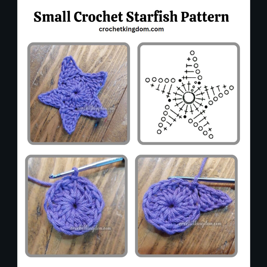 Small starfish free crochet pattern