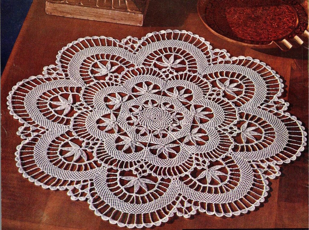 Vintage Flower Shaped Doily Crochet Pattern