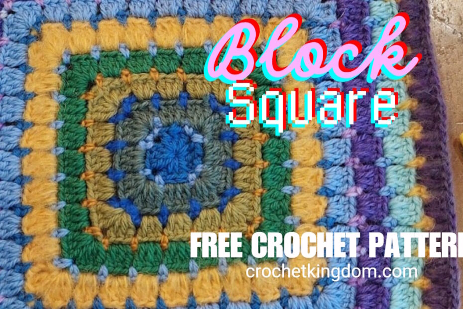 Block Square - Free Crochet Granny Square Pattern Tutorial