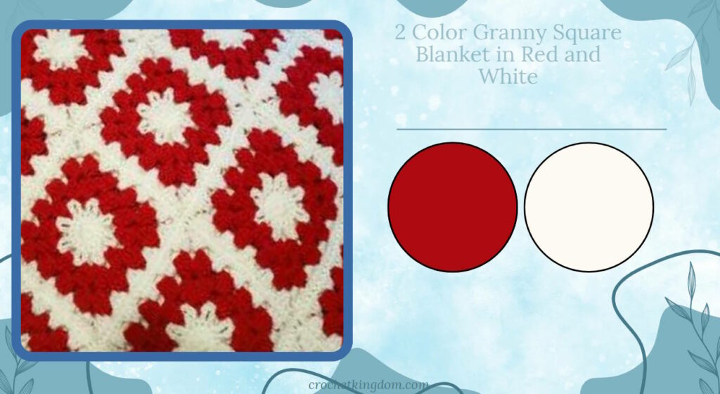 red and white granny square color palette