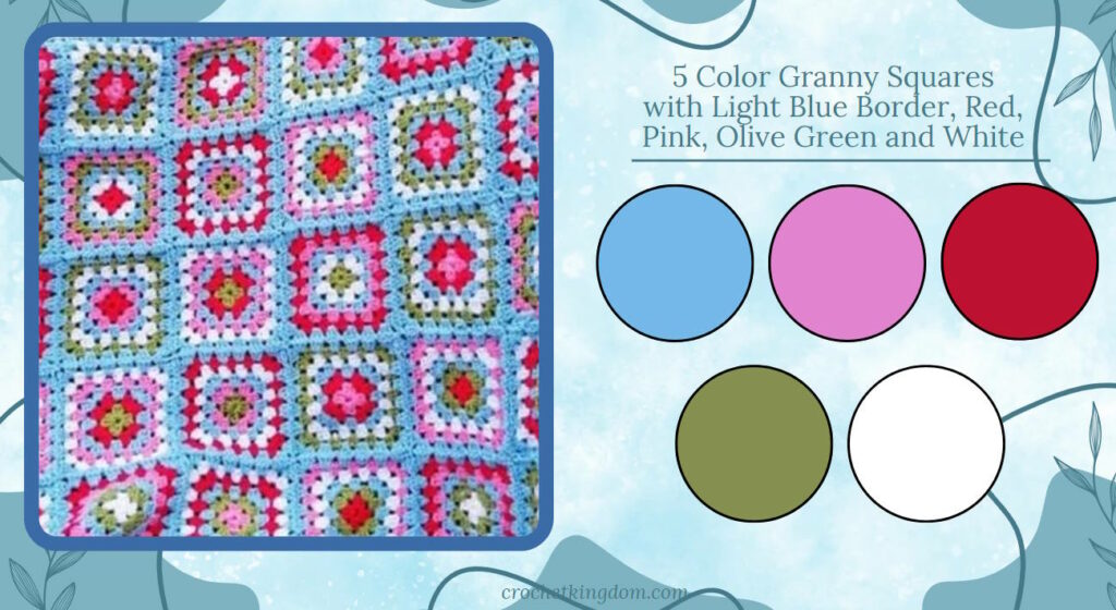 5 color granny square blanket ideas in spring colors