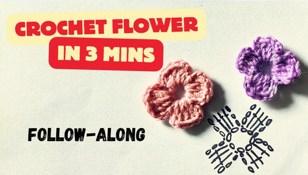 Crochet a Flower in 3 Minutes