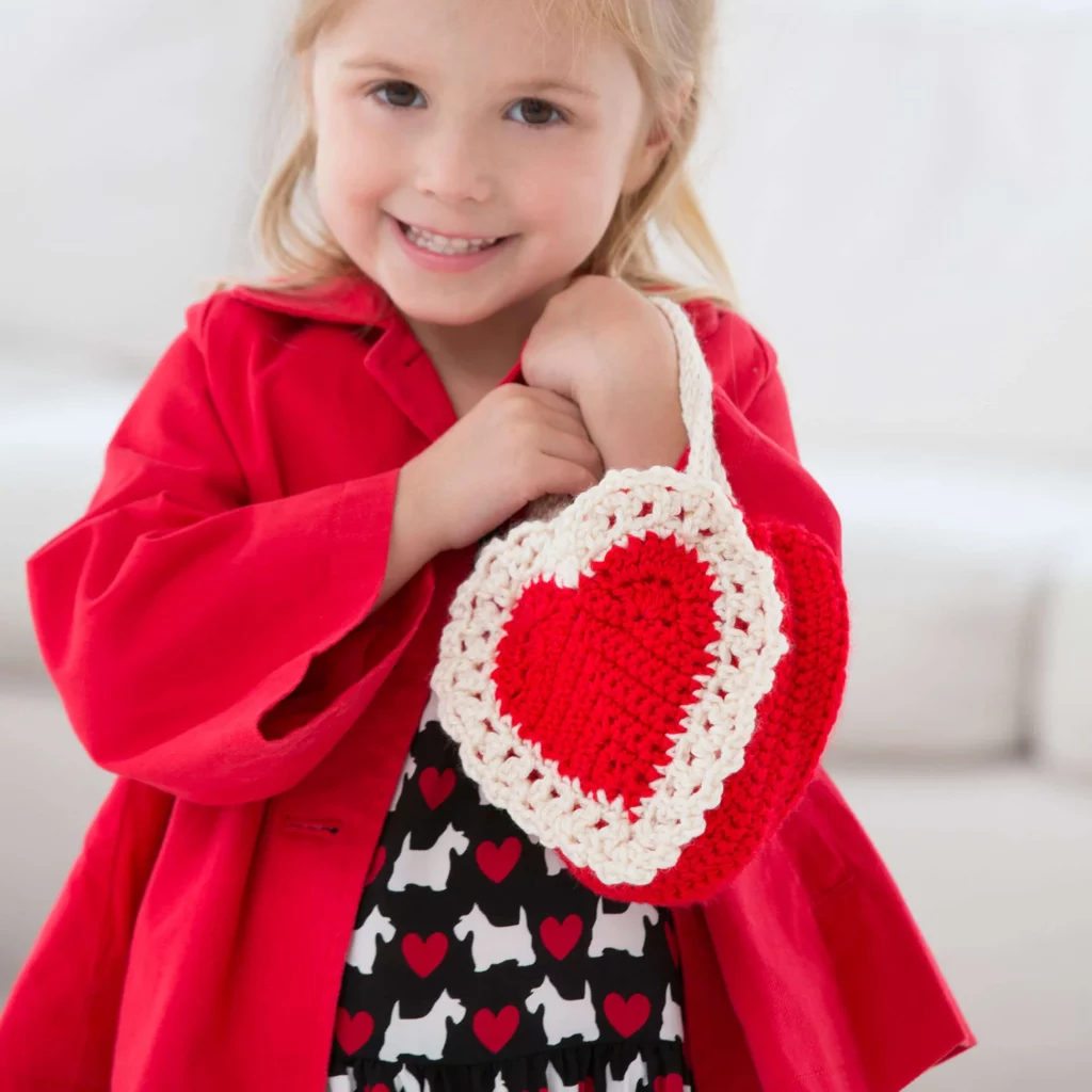 Heart Giftbag Free Crochet Pattern