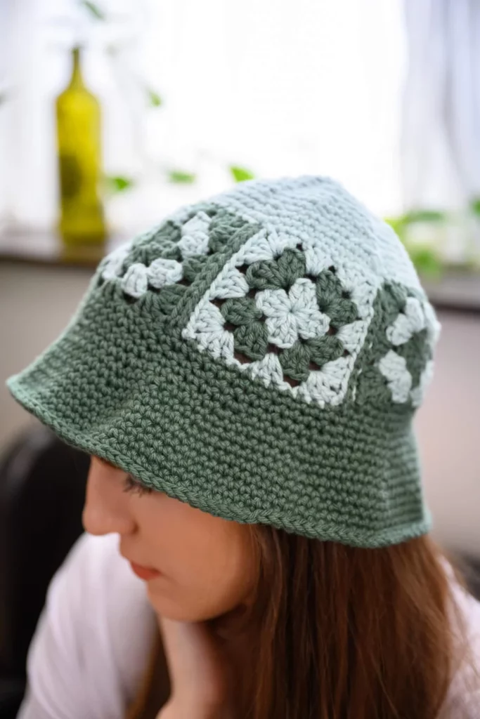 Easy Crochet Granny Bucket Hat