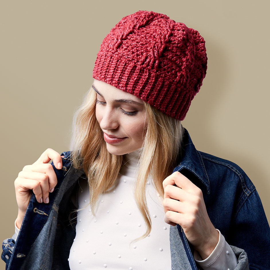 Marvel Denim Effects Crochet Beanie Free Pattern