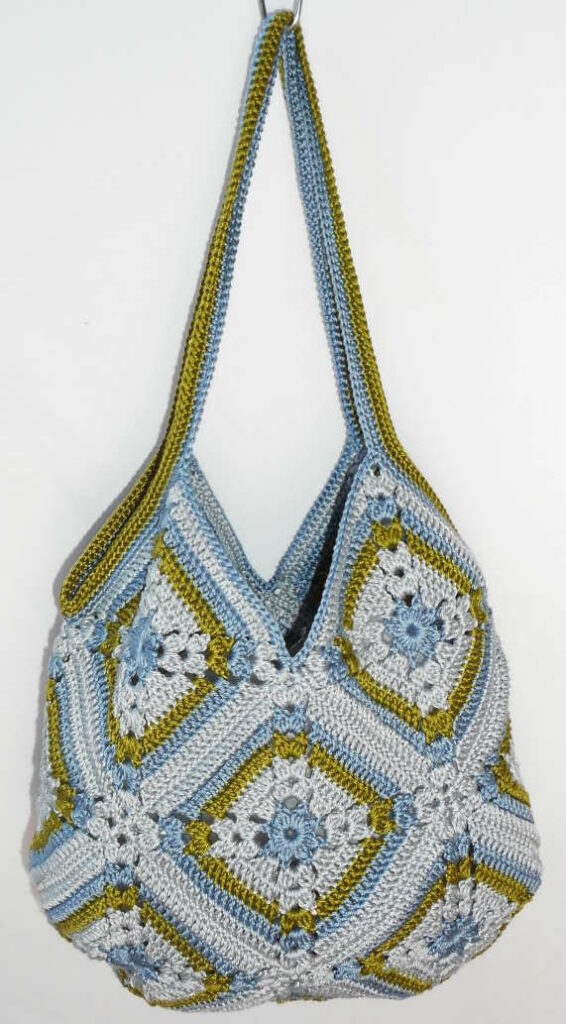 Pretty Crochet Granny Square Tote Bag